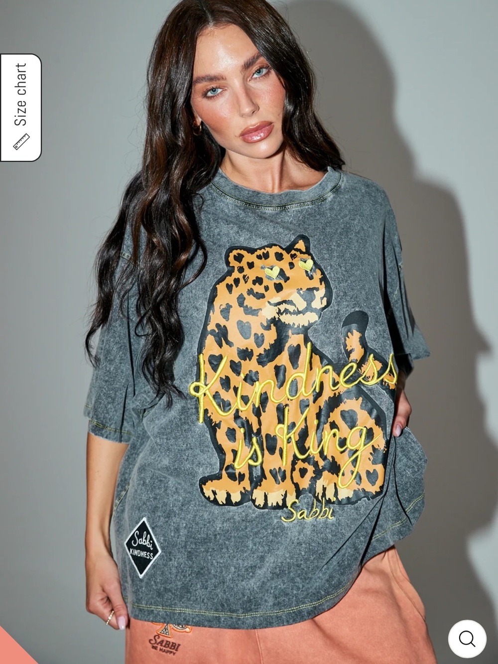 Sabbi The Choose Kindness Box Tee Charcoal